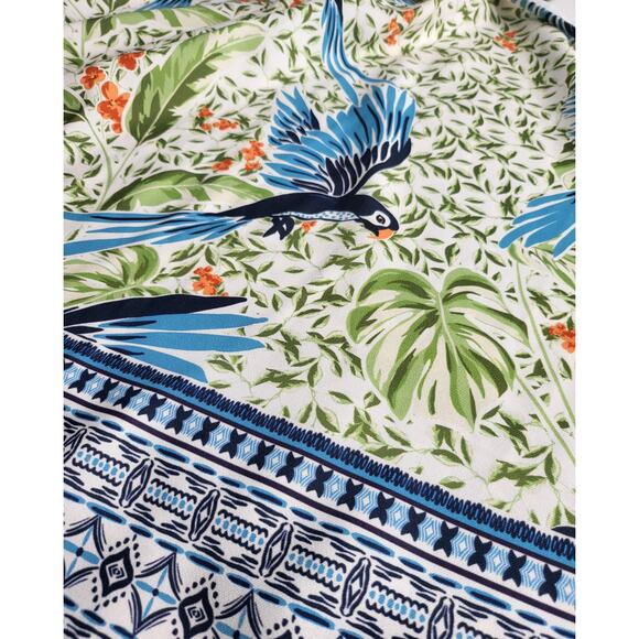 NWT Alex Marie Harper Tank Top Emerald Shores Bird Print  Halter Blouse Size XL - Picture 4 of 5